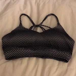 Black and white Polka dot sports bra